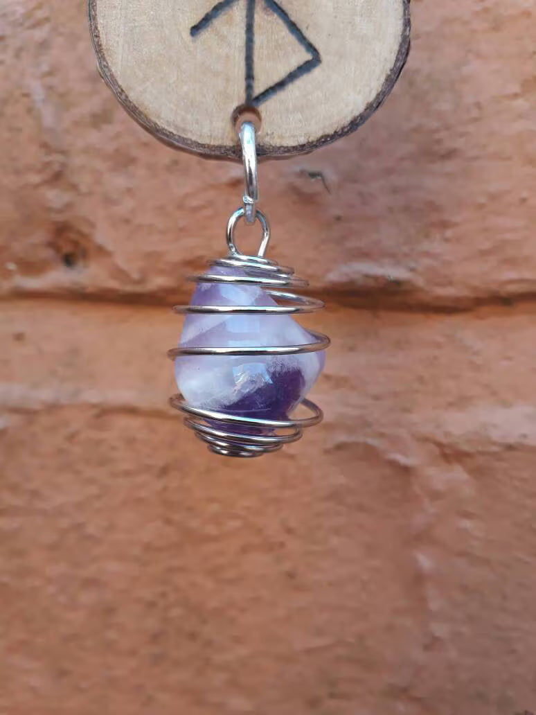 Peace Necklace with Amethyst Charm