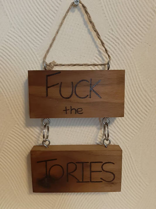 F**k the Tories wall hanging