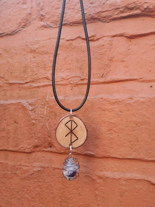 Peace Necklace with Amethyst Charm