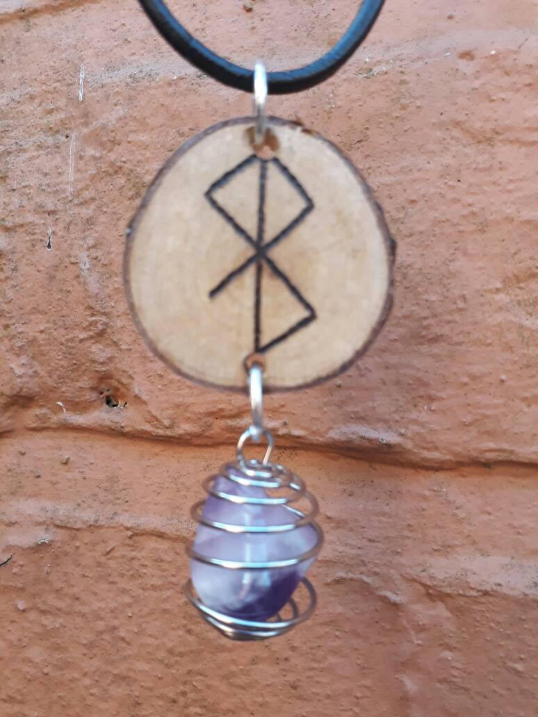 Peace Necklace with Amethyst Charm