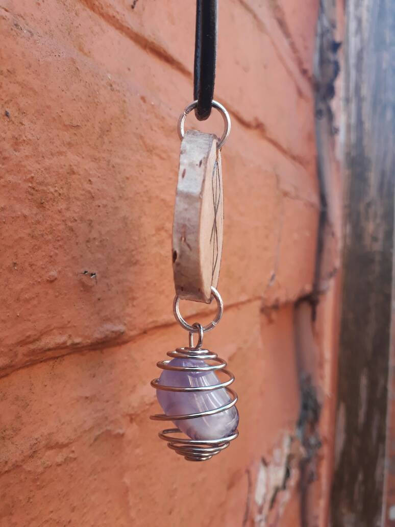 Peace Necklace with Amethyst Charm