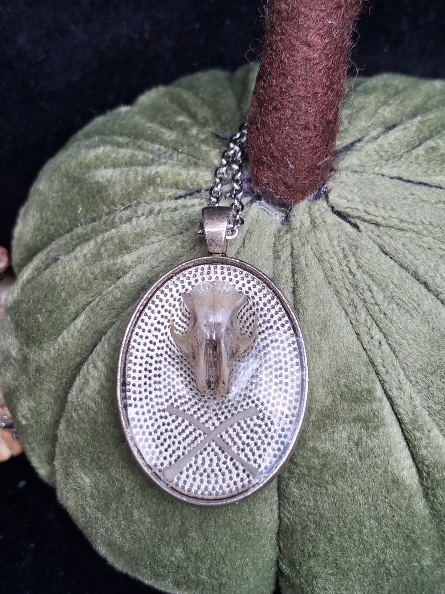 Mouse Bone necklaces encased in resin