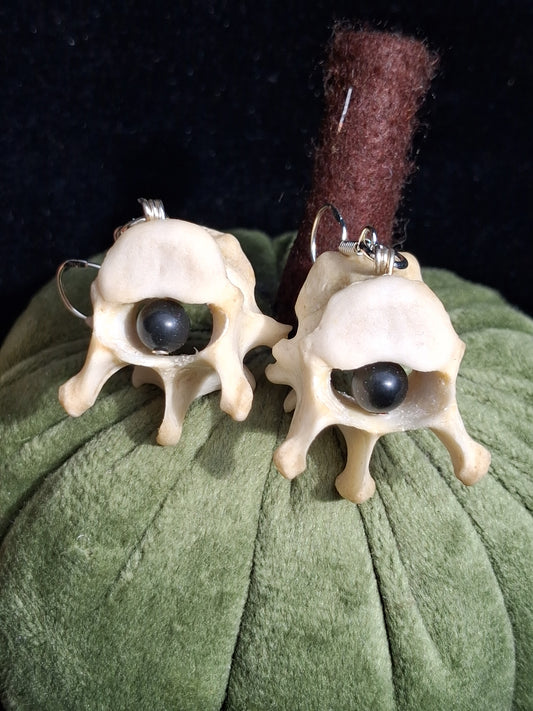 Badger Vertebrae with Obsidian