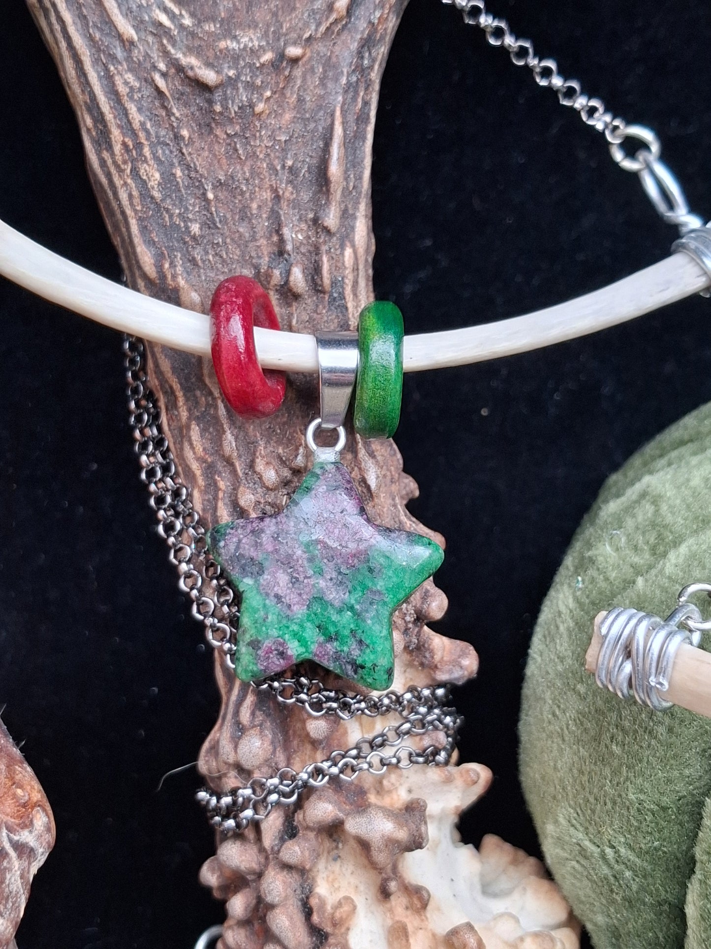 Fox Rib and Charm Necklace