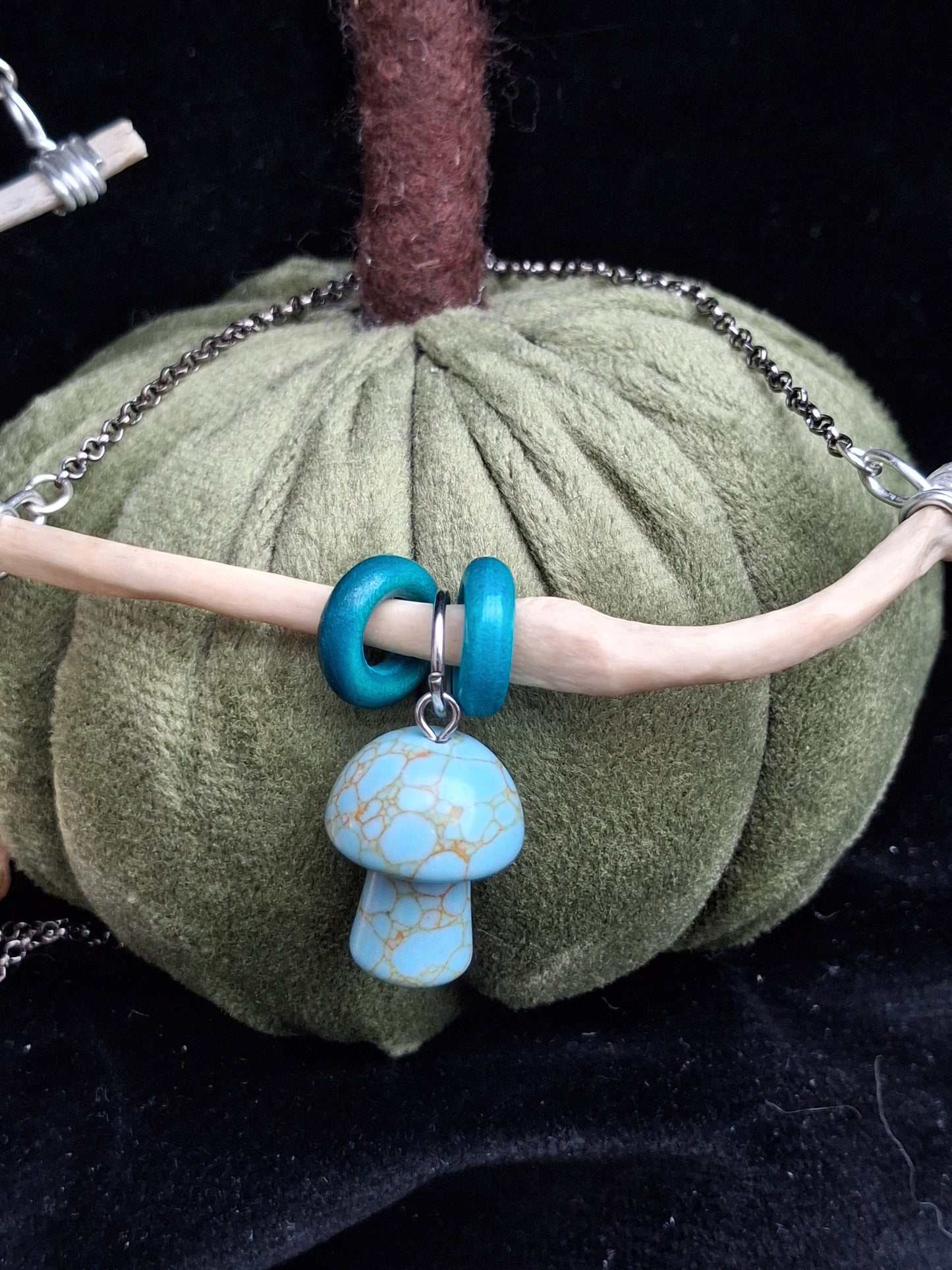 Fox Rib and Charm Necklace