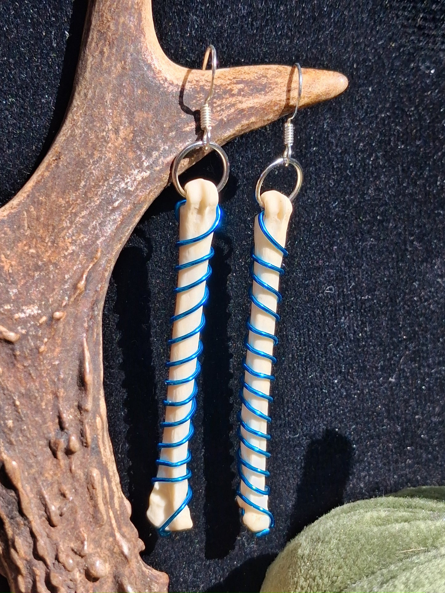 Candycane Fox Bone earrings