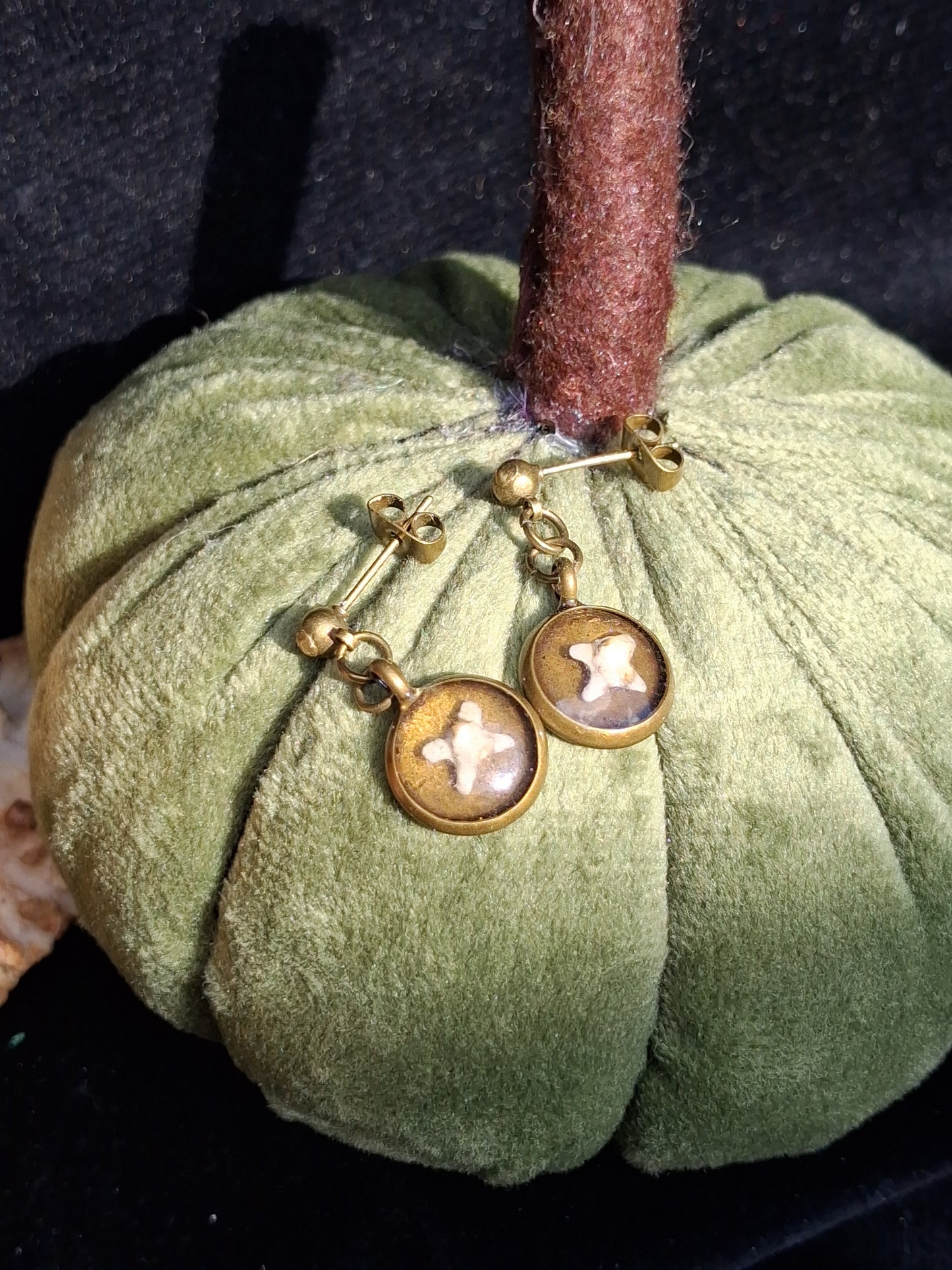 Mouse Vertebrae Drop Earrings