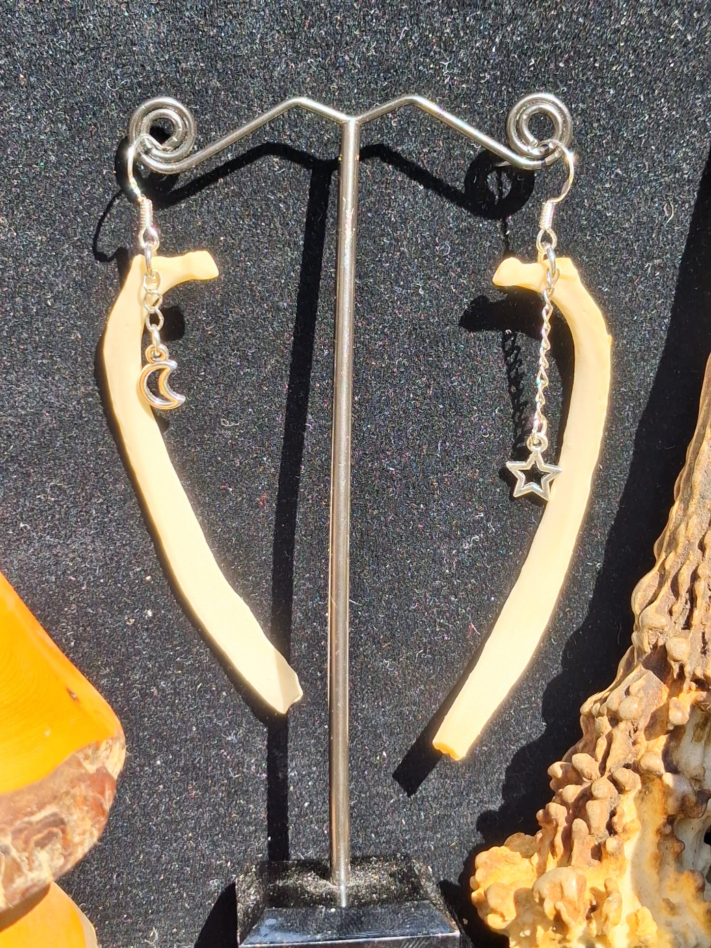 Celestial Fox Rib earrings