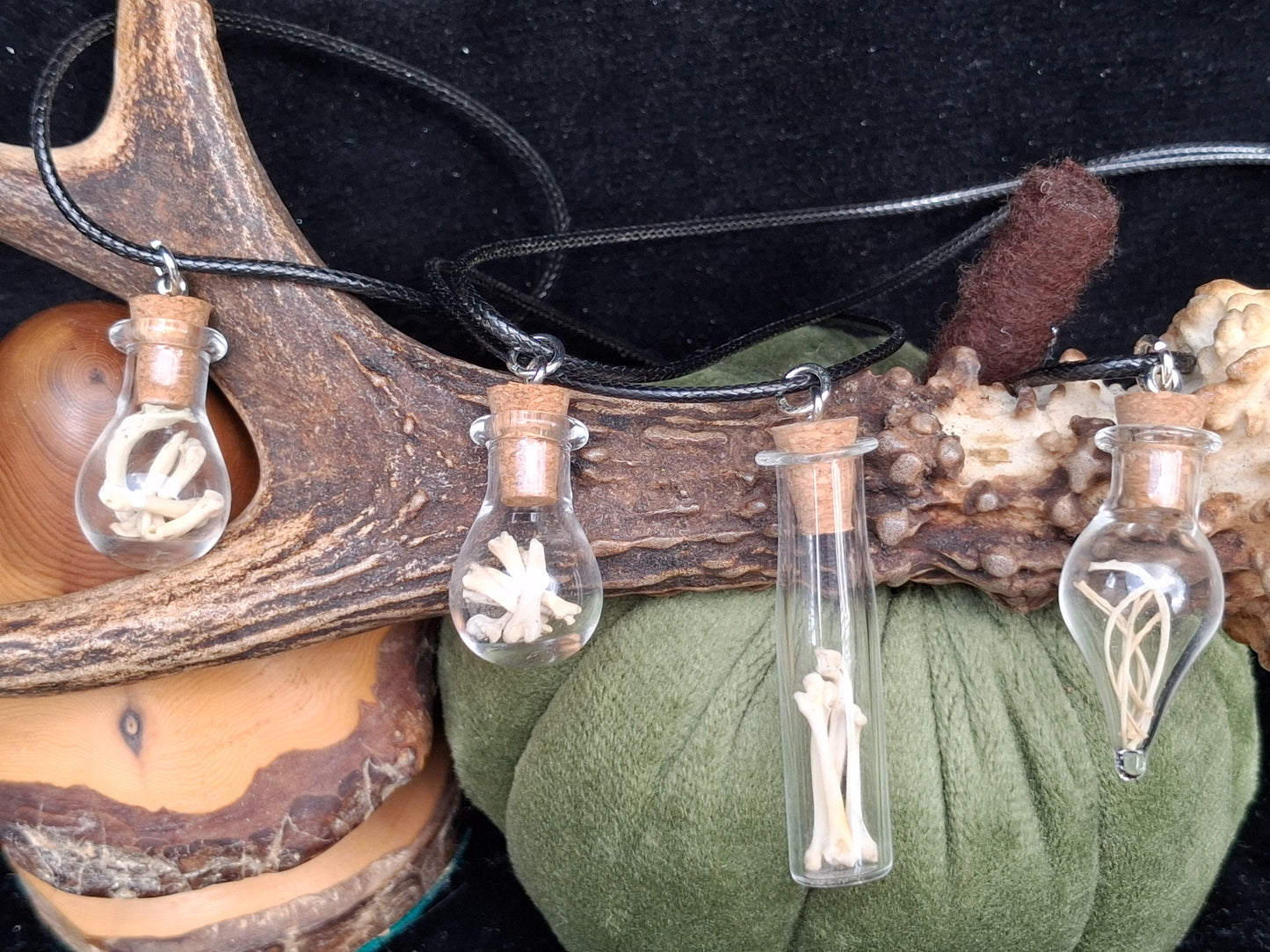 Mouse Bone Vial necklaces