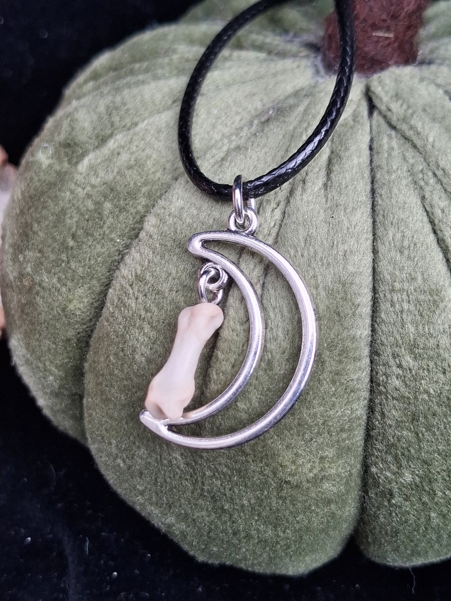 My Moon fox toe bone necklace
