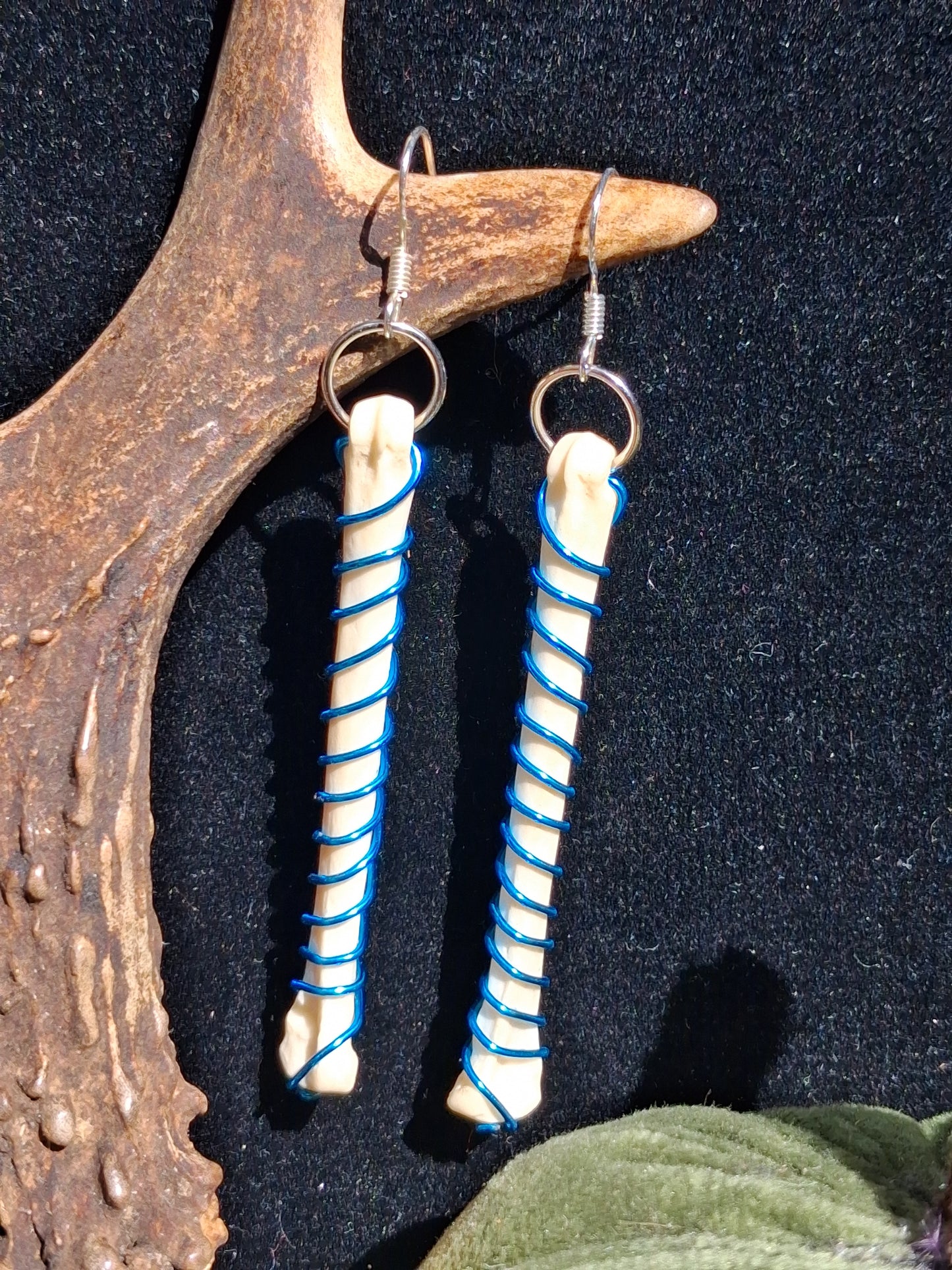 Candycane Fox Bone earrings