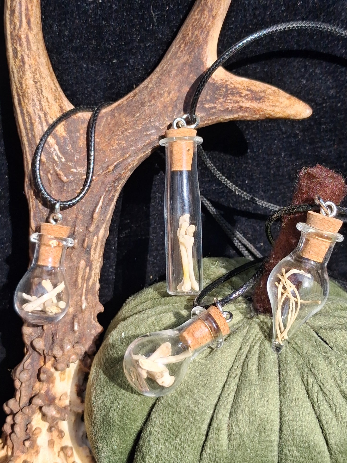 Mouse Bone Vial necklaces