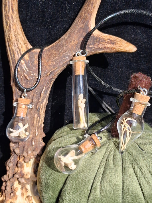 Mouse Bone Vial necklaces