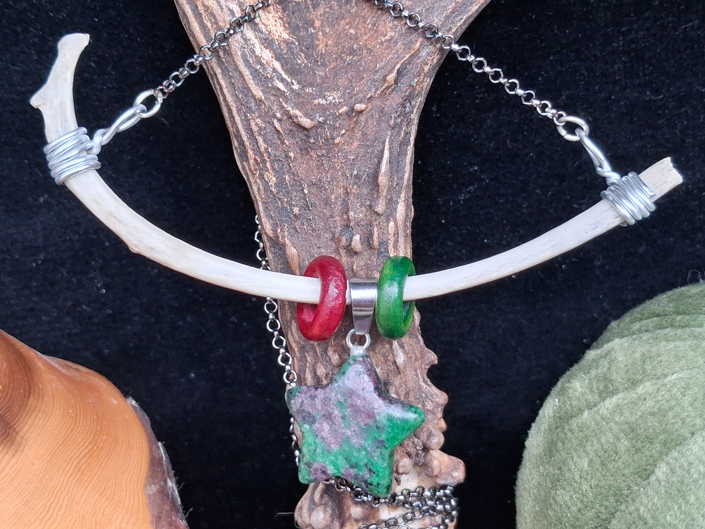 Fox Rib and Charm Necklace