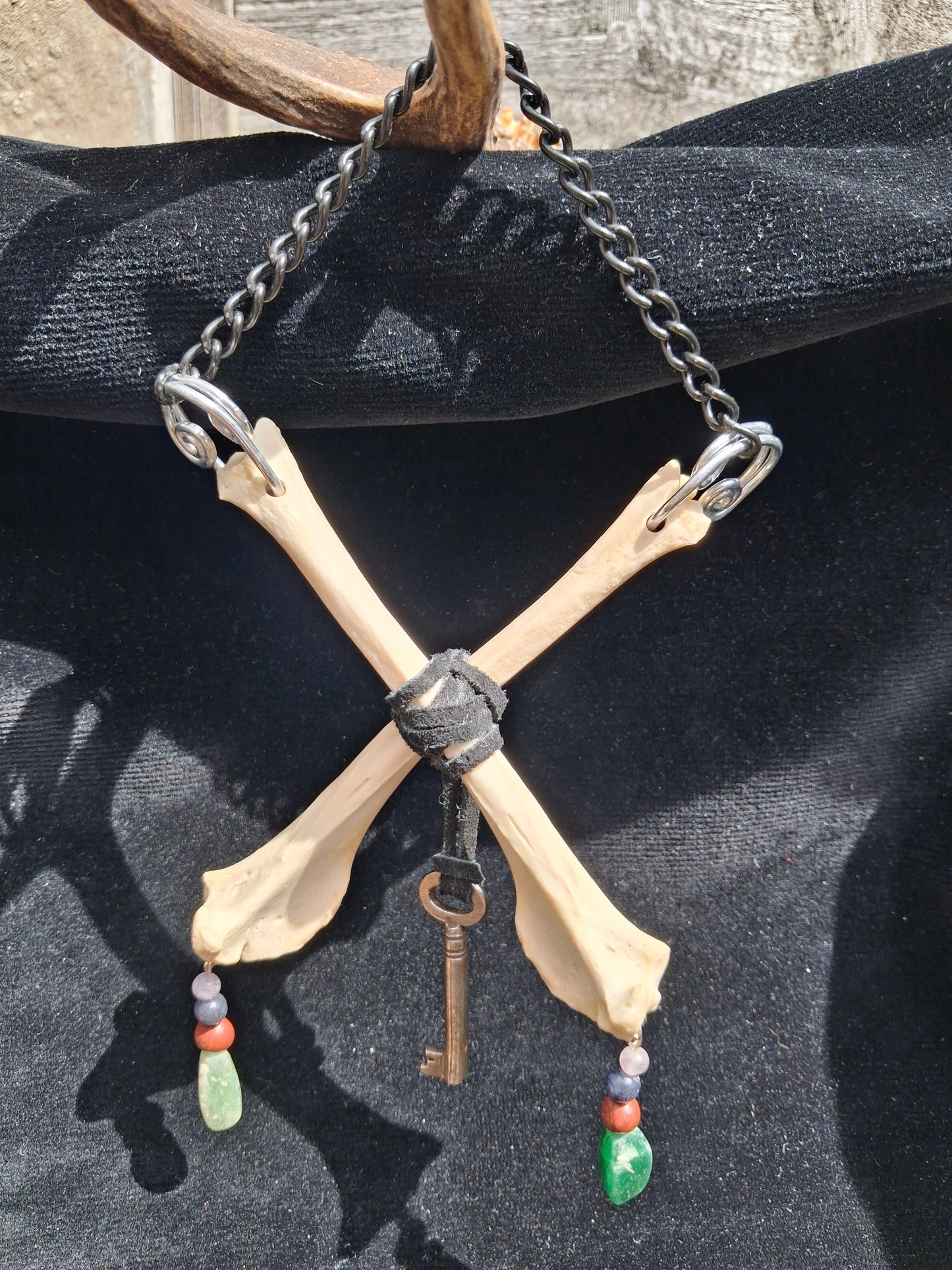 Fox, Gem and Vintage Key wall hanging
